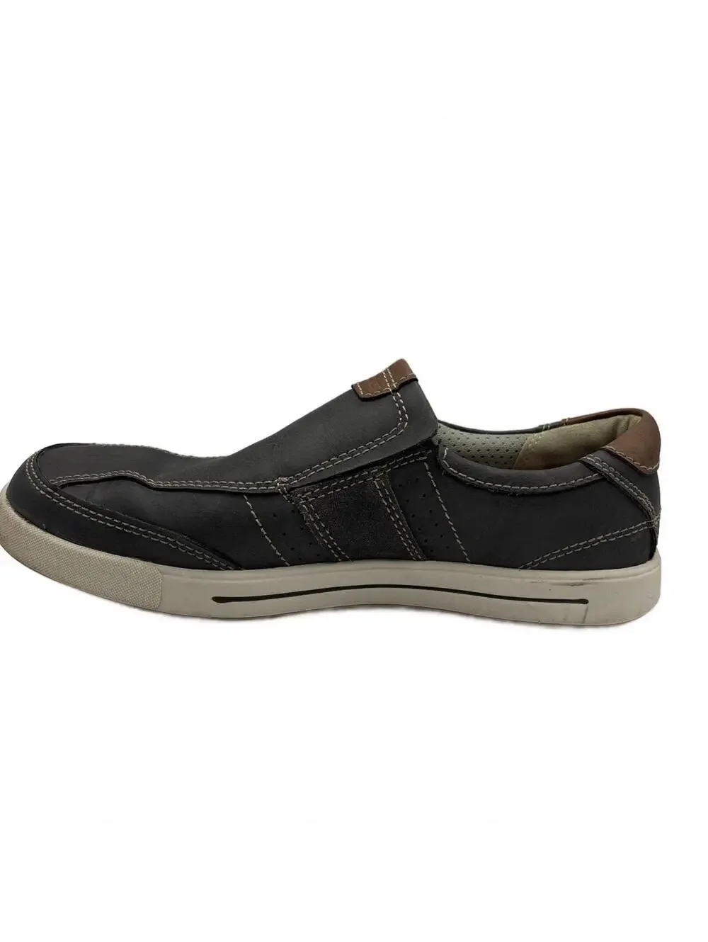 Seaside Men's Genuine Leather Slip-On Loafers Size 8.5 M Black Brown